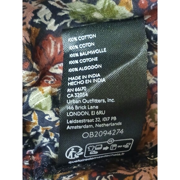 Free People Blouse Sz L Floral Multicolor Long Sleeve Peplum NWT - Picture 10 of 16